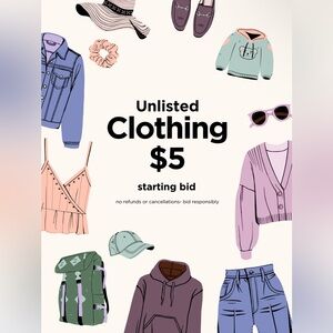 Unlisted Clothing - starting bid $5